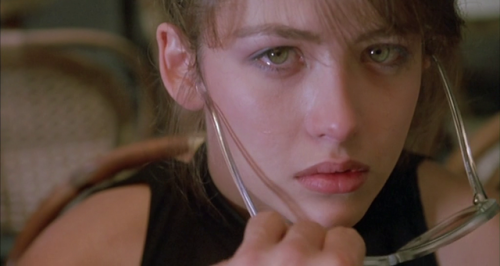 365filmsbyauroranocte: “Day people become night people.” Sophie Marceau in Mes nuits sont plus belle