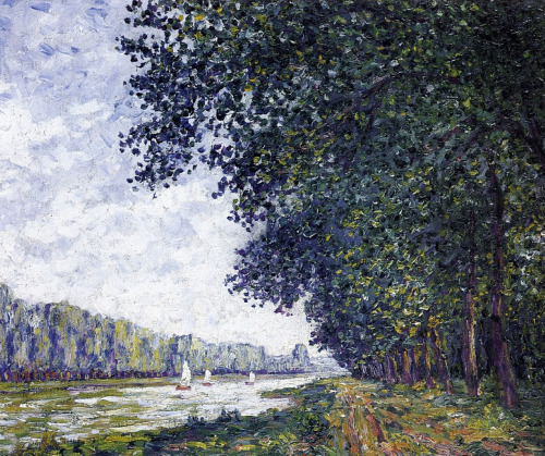 artist-picabia: Banks of the Orne at Benouville, 1908, Francis PicabiaMedium: oil,canvas