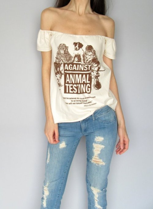 Against Animal Testing Top //shelivesonlovest