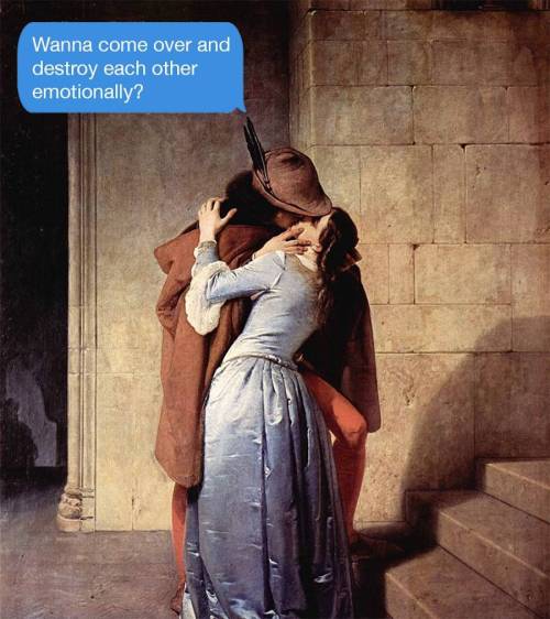 asylum-art-2:    Existentialist Text Messages Juxtaposed on Paintings by April Eileen Henry Instagram TextsFromYour April Eileen HenryExistentialist is an initiative of April Eileen Henry who wanted to converge art and  modern existentialist thoughts