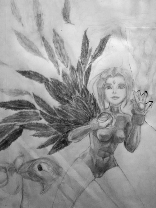 I Was Gonna Ink It But Then I Was Like: No I'm Good! And Forgot To Finish The Right Hand.