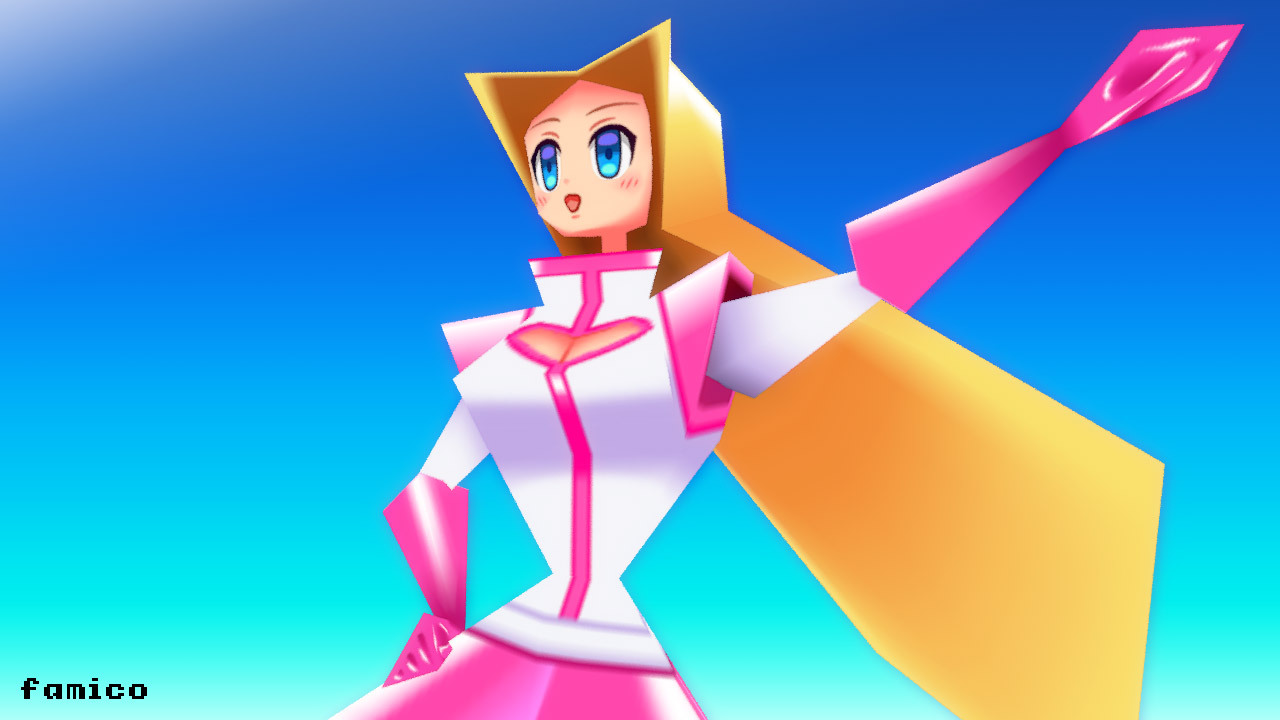 Famico 256triangle 256px Image 256三角ポリゴンでモデリング Famico 256triangle 256px Image 256三角ポリゴンでモデリング