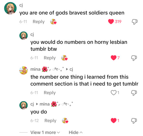 Shout Out To This User On Tiktok I Hope You Know Ur The Only Reason I Got Tumblr