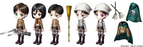 snkmerchandise: News: ”Tower of the Princess” x Shingeki no Kyojin Mobile Game Collaboration Original Collaboration Dates: December 1st to December 15th, 2016Retail Price: N/A Fields Corporation’s mobile RPG “Tower of the Princess” (Available