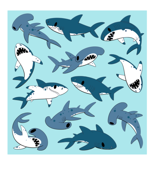 Bite Bite Bite~This month’s Patreon exclusive wallpaper is Sharks galore ! - ✨ www.pat