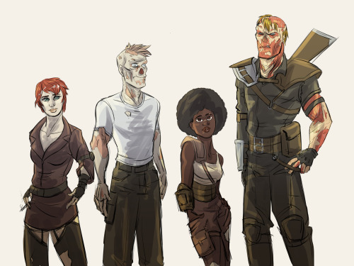 endlessnightarts:I don’t know about you but my Lone Wanderer was best friends with Gob and Nova. Alt