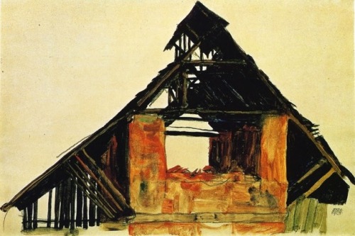 nobrashfestivity:Egon Schiele , Old Brick House in Carinthiamore