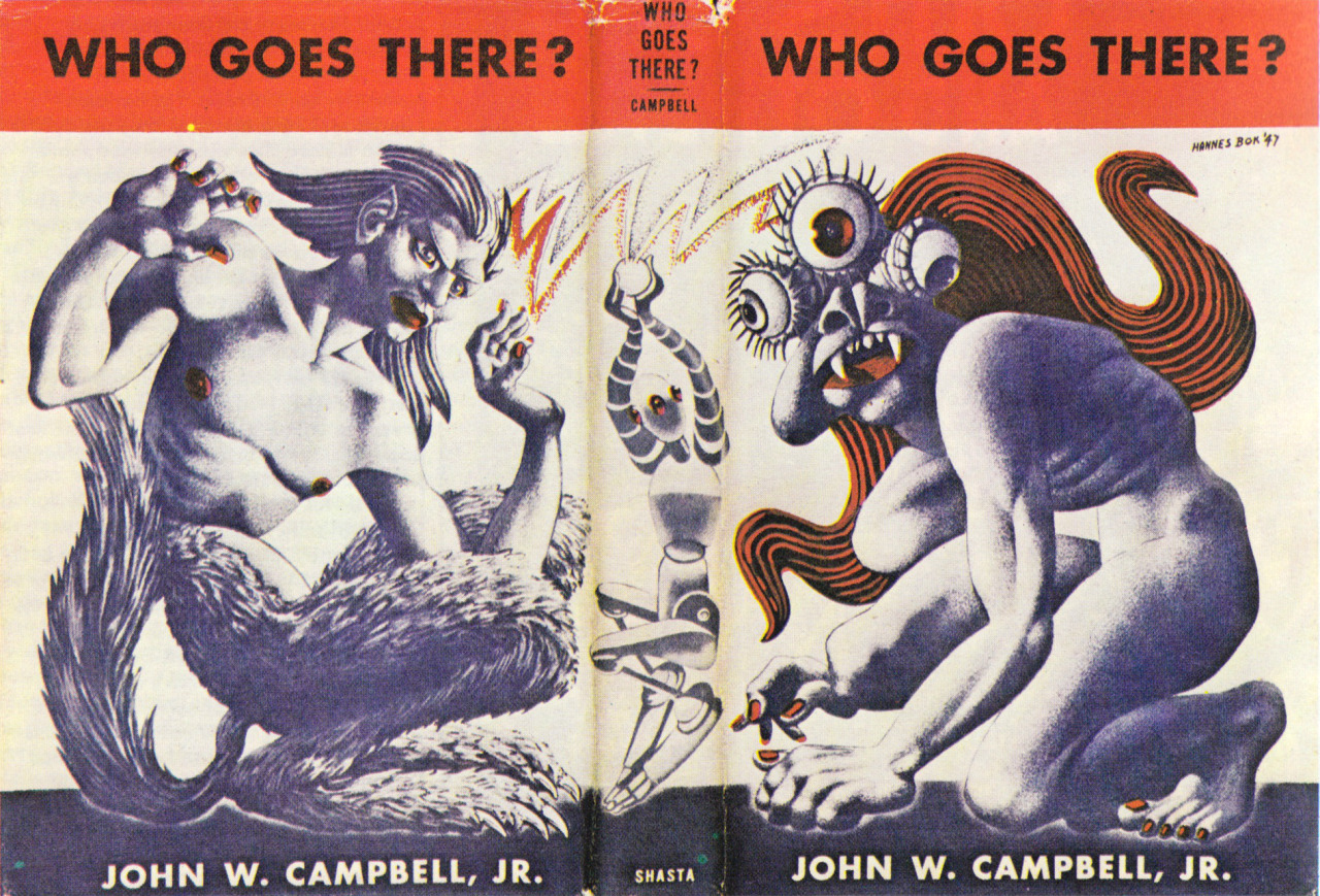 Who Goes There? by John W. Campbell. Cover by Hannes Bok. From The Visual Encyclopedia