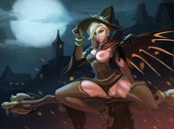ecchiftw2:  Witch Mercy request ! Love this skin a lot wish i had it Follow : EcchiFTW2 