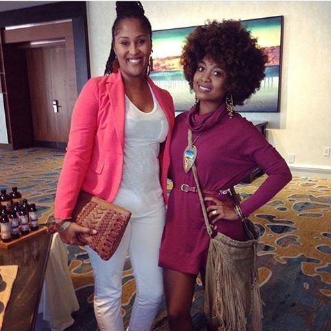 Spent the day with my sis #TeamNatural @bmanstar | #LivingNoLyeTourMiami #2frochicks #melanin #afro 