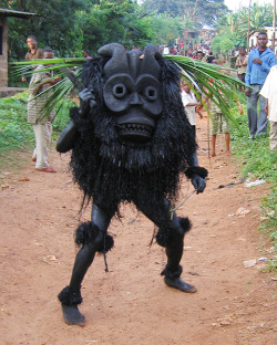 Ukpuru:  Ekpo Masquerade, Ututu, Abia State, Nigeria. Photo By Eli Bentor, 2005.