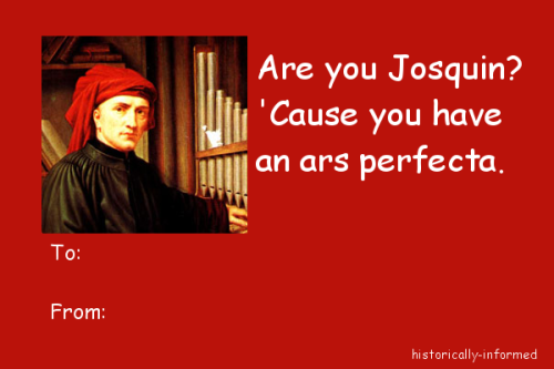 Happy belated Valentine’s Day from Historically Informed! Modchaut got so into her Renaissance impro