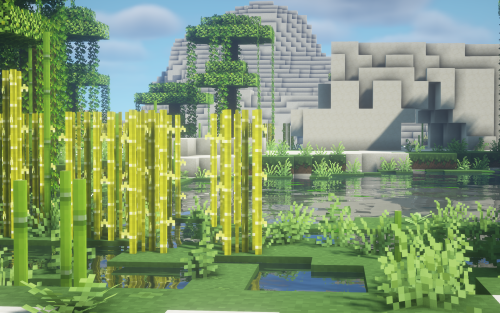 mossycobble:pretty biome that’s right across from my home <3 not sure why theres huge piles of ic