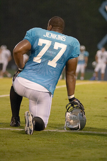 stupidthick:  fcsdtrmntn:  There is something special about a thick sexy dude with ample ass and dick print…..Kristopher Jenkins  Yes  Go Panthers