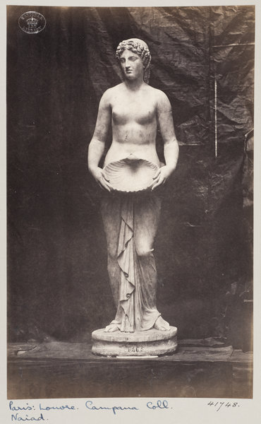 lespalimpsestes:Photograph by Louise Laffon, Marble statue of a Naïade, part of a series of photogra