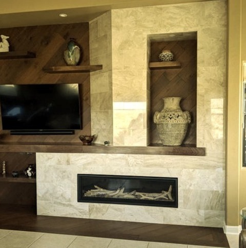 Phoenix OpenInspiration For A Mid-sized Transitional Open Concept Medium Tone Wood Floor Family Room