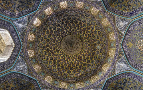 littlelimpstiff14u2:  The Stunning and Very Rare Architectural Photography of Iranian Mosque Interiors by Mohammad Rez Domiri These incredible photos capture the intricate detail of the Middle East’s grandest temples - a kaleidoscope of colours on their