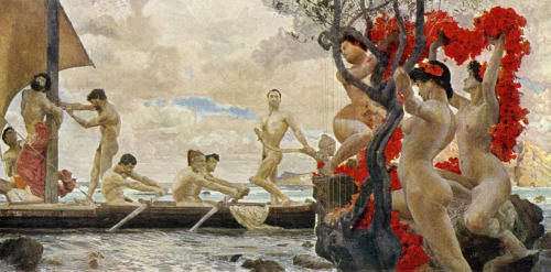 Ulysses and the Sirens, c.1900. Otto Greiner. France, Paris, Bibliotheque des Arts Decoratifs