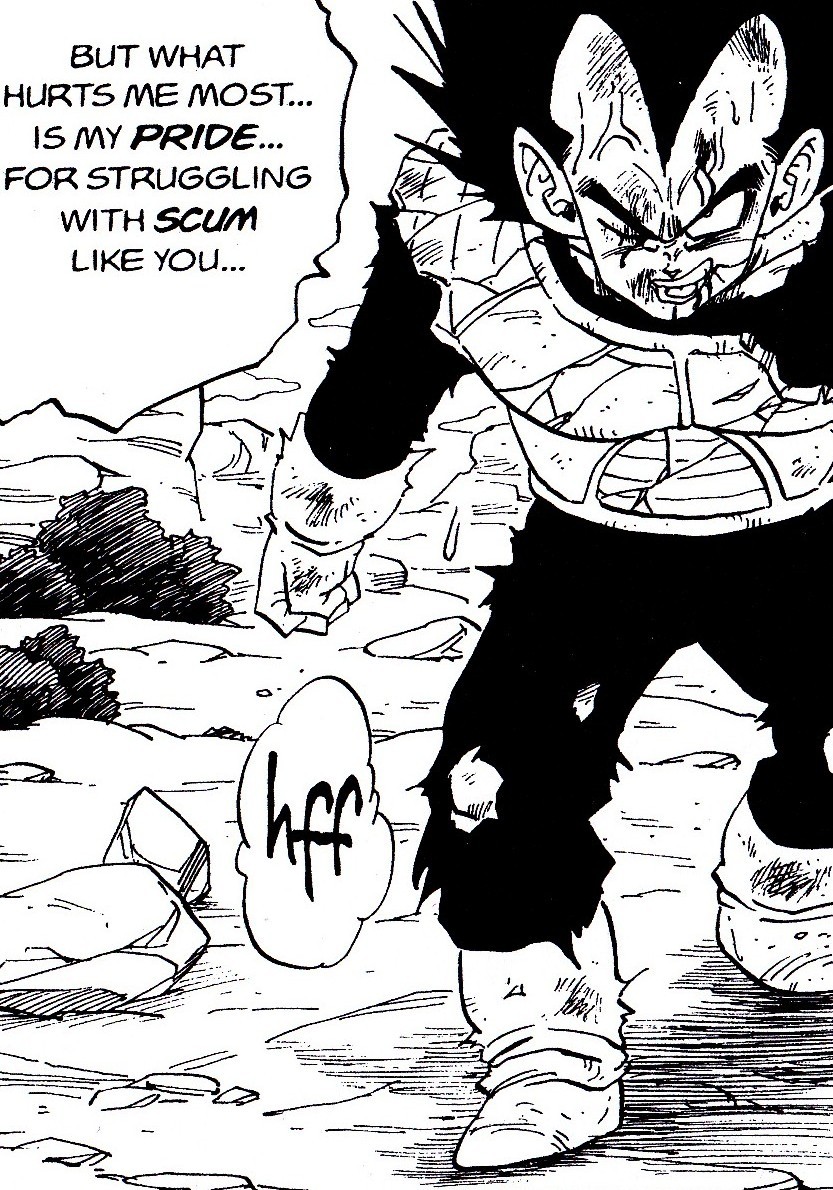 Vegeta was such a tough, legitimate threat that it is just painful reading anything