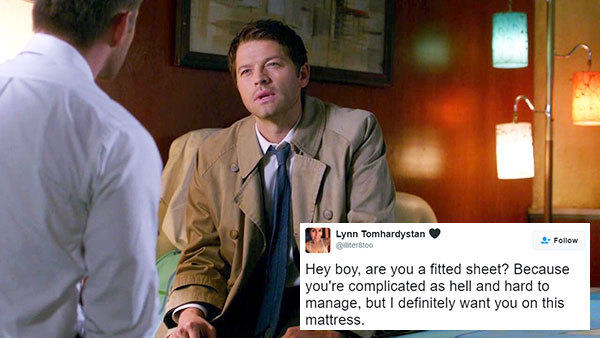 livebloggingmydescentintomadness: destiel tweet meme: the reckoning