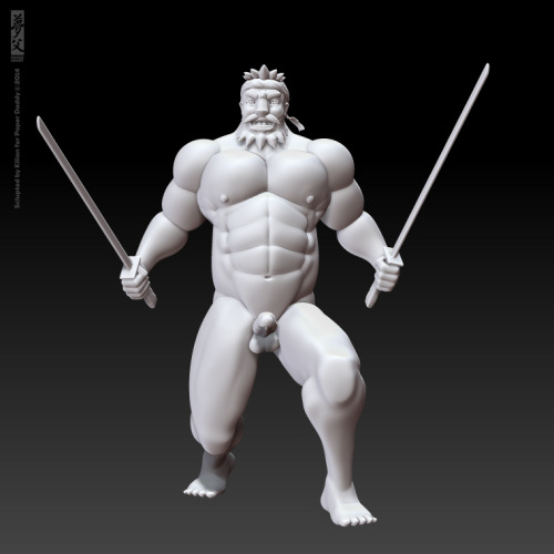 paper-daddy:  3D Gachimuchi | WIP My journey with Zbrush is just beginning, but I feel it’s gonna be a long and amazing one. This is my new effort in 3D character design and I’m really exited by the idea of 3D printing this one and the stuff that