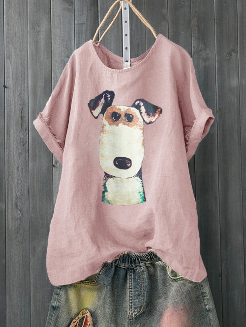 shadowyinfluencermuggle:Adorable Cartoon Print Cotton T-ShirtsUse Code: Daisy20NO.1      < (￣︶￣)&