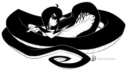 neolucky:Just a snek!Zeia (a race of folks I call Willowren) , did for fun while waiting in between commission emails.