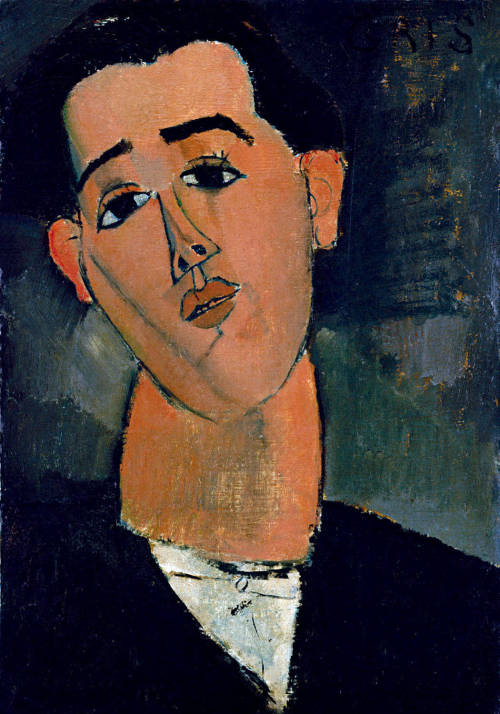 deadmanwatchestheclock:Modigliani, Portrait de Juan Gris. 1915.