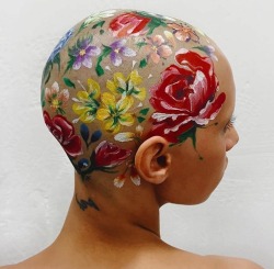 invizible:  celestial-jazz:  @invizible if I shave my head clean, would you paint it? 😁😁  Hell yeah 