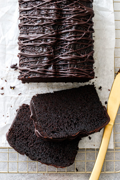 fullcravings:Chocolate Olive Oil Loaf Cake