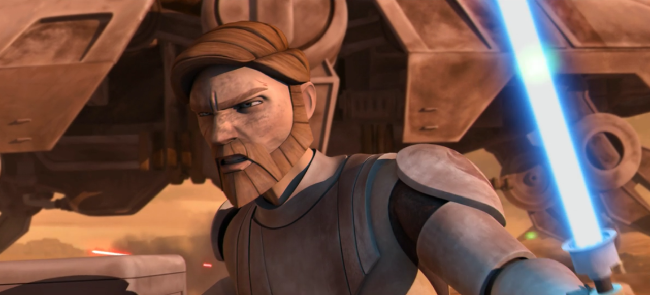 After Qui-Gon dies, Obi-Wan is pretty angry and pissed off at Darth Maul  and we can definitely see him fighting faster and more powerful. Is he in  that moment fueled with Dark