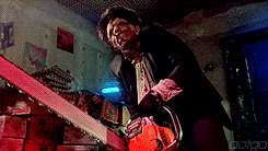 attackofthegiantants:  The Texas Chainsaw Massacre 2, 1986.   More amazing illusions