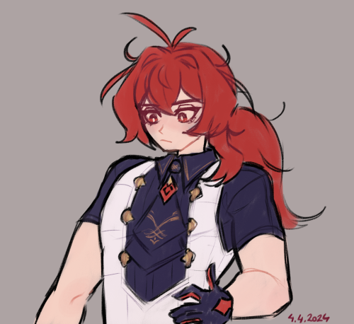 Diluc But More Muscles