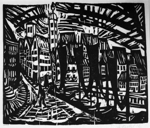 artist-erich-heckel: Stralsund, Erich Heckel, 1912, Brooklyn Museum: European ArtSize: Image: 11 13/