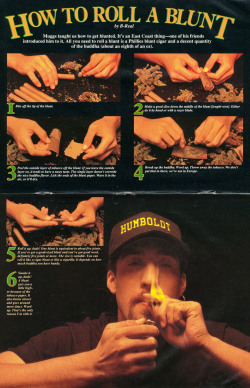 immrj:  babylonfalling:  “How to Roll a Blunt” by B-Real for High Times (1992) Larger  