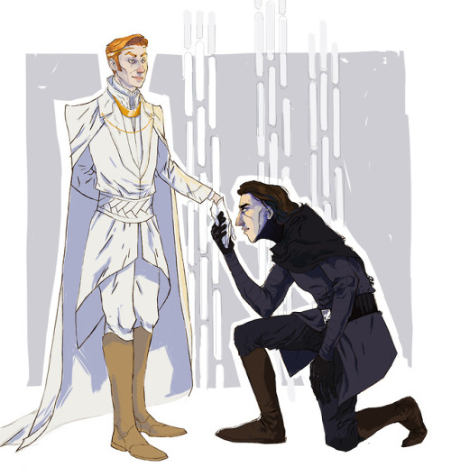 itssteffnow: Wooops I almost forgot this one…Emperor Hux and this time with his favorite Knight of R