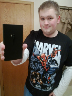 jaycanuck:  New shirt I got today. Yep, I’m a Marvel geek :3