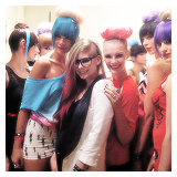 outrageousavril:    Backstage at Abbey Dawn Fashion Show - NYFW 2012   