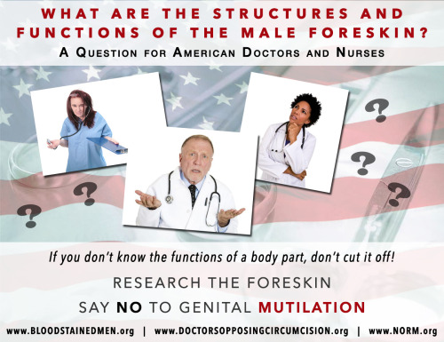 American medical professionals continue to promote male genital mutilation (circumcision) because of