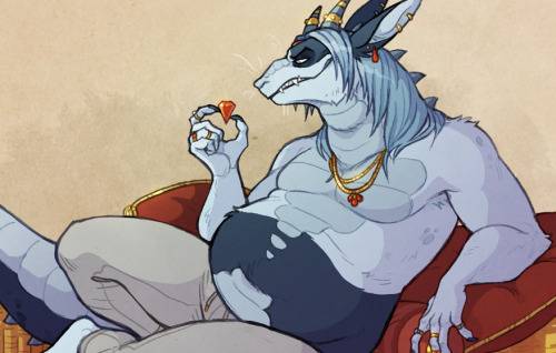 A dragony Hyden enjoying his hoard for @chocodile :)