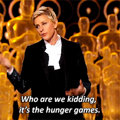 rihenna:  Ellen on how the Oscars are like the Hunger Games 