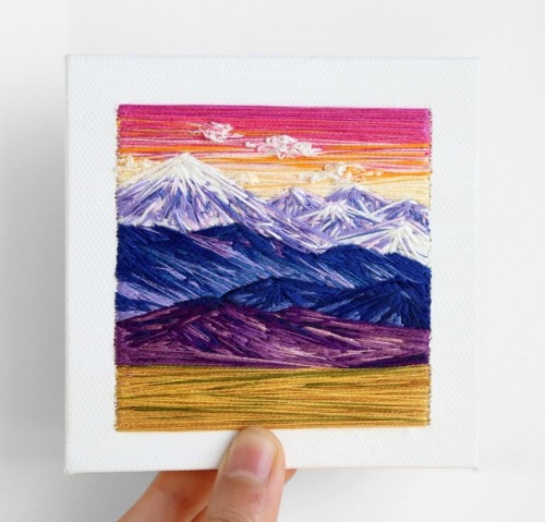 sosuperawesome: Embroidery Art by Carolina Torres on Etsy  See our ‘embroidery’ tag 