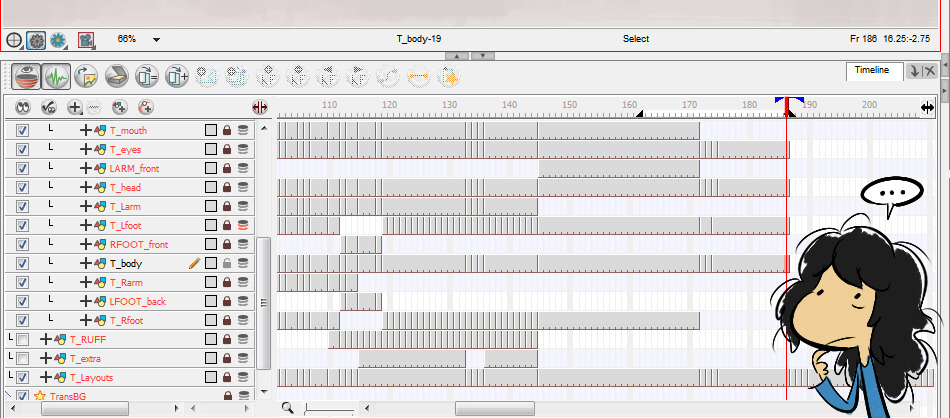 sandrarivasart:  Today is now Timeline Tuesday. I’m finishing up a cartoon (I hope