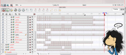 sandrarivasart:  Today is now Timeline Tuesday. I’m finishing up a cartoon (I hope to finish by end of Jan T_T). And I decided to share a screenshot of my “Timeline”. This should hopefully give you guys an idea of how I work. I use ToonBoom and