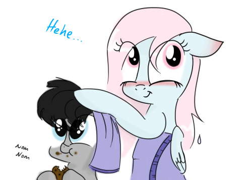 princessnoob:  I think Mudpie is over 9000x more cute than me..  (( Sorry, this was a very quick draw… XP ))  D'aww :3