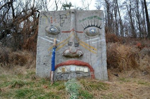 Lehigh Millennium Folk Arch and Art EnclaveDown a gravel path past Look Out Drive in Bethlehem, PA, 