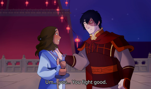 artcraawl:A very Zuko move. Totally blowing it at flirting. This was honestly one of the first scene