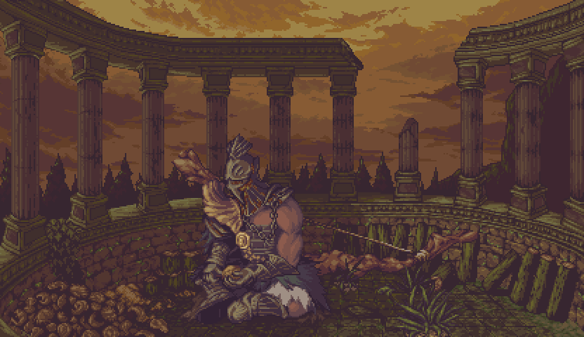 theomeganerd:  Dark Souls Pixel Art by Zedotagger 
