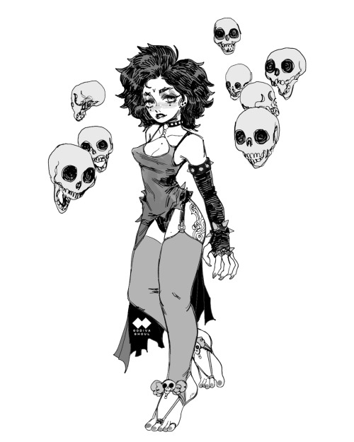 godivaghoul:some sketches of my little necromancer oc 