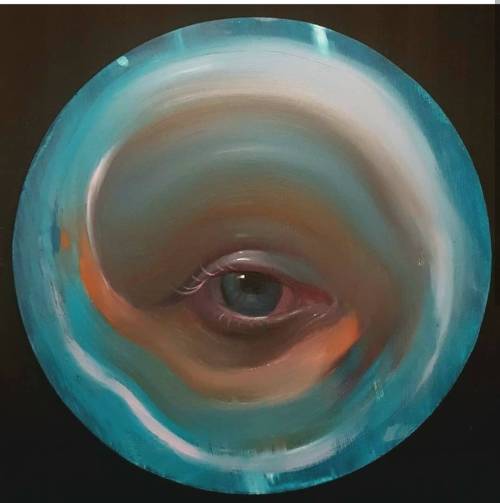 Sam Bee (New Zealander, based Wellington, New Zealand) - Eye 15, 2019, Paintings: Oil on Board